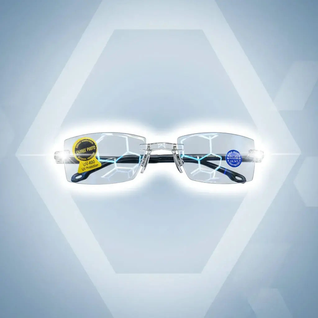 Gafas bifocales de lectura +2.50 fotocromáticas con filtro de luz azul. Cerca y lejos en las mismas gafas, se oscurecen al sol. Marco TR90 flexible y liviano, antirreflejo y resistentes a rayones. Unisex.