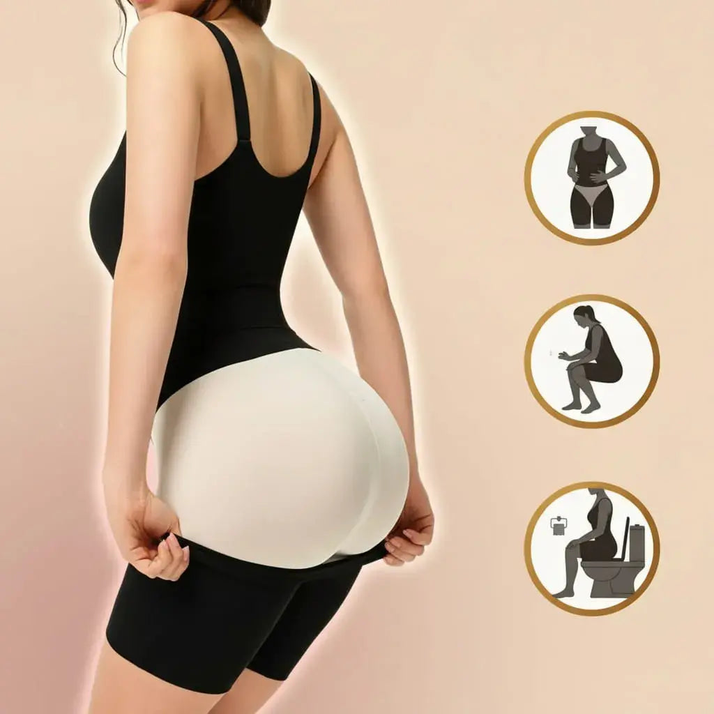 Faja Quita Fácil de control abdominal para mujer con abertura práctica para ir al baño sin quitártela. Soporte y compresión en abdomen, cintura y cadera. Discreta bajo la ropa. Tallas S a 3XL.