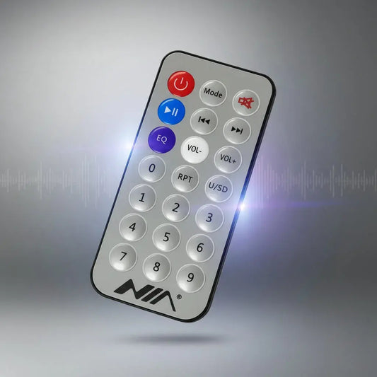 Cabina portátil NIA AN-2051 con parlante de 6,5", micrófono alámbrico, control remoto, Bluetooth, USB, SD, radio FM, TWS y luces LED. Tiene control de eco, bajos y agudos, y batería de hasta 8 horas. Ideal para karaoke, clases y eventos.