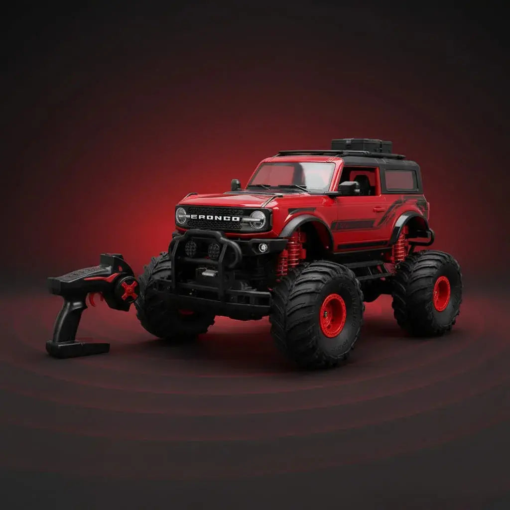 Camioneta a control remoto 4x4 todoterreno para tierra, pasto, arena y obstáculos. Acelera, frena, gira y retrocede. Diversión para niños y adultos en el parque, el patio o la finca. Ideal para regalar.