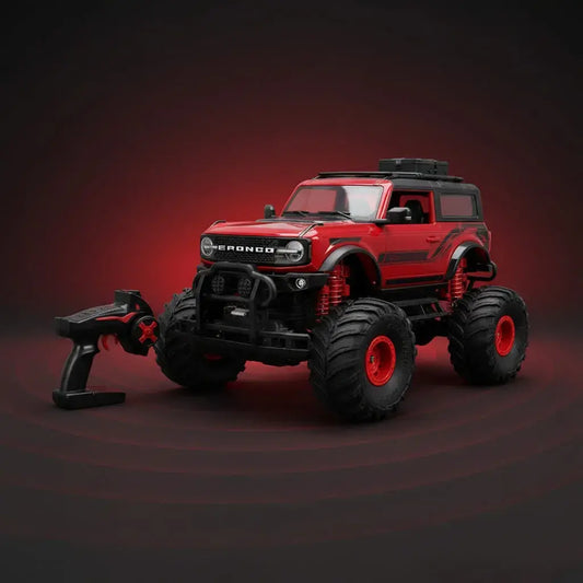 Camioneta a control remoto 4x4 todoterreno para tierra, pasto, arena y obstáculos. Acelera, frena, gira y retrocede. Diversión para niños y adultos en el parque, el patio o la finca. Ideal para regalar.