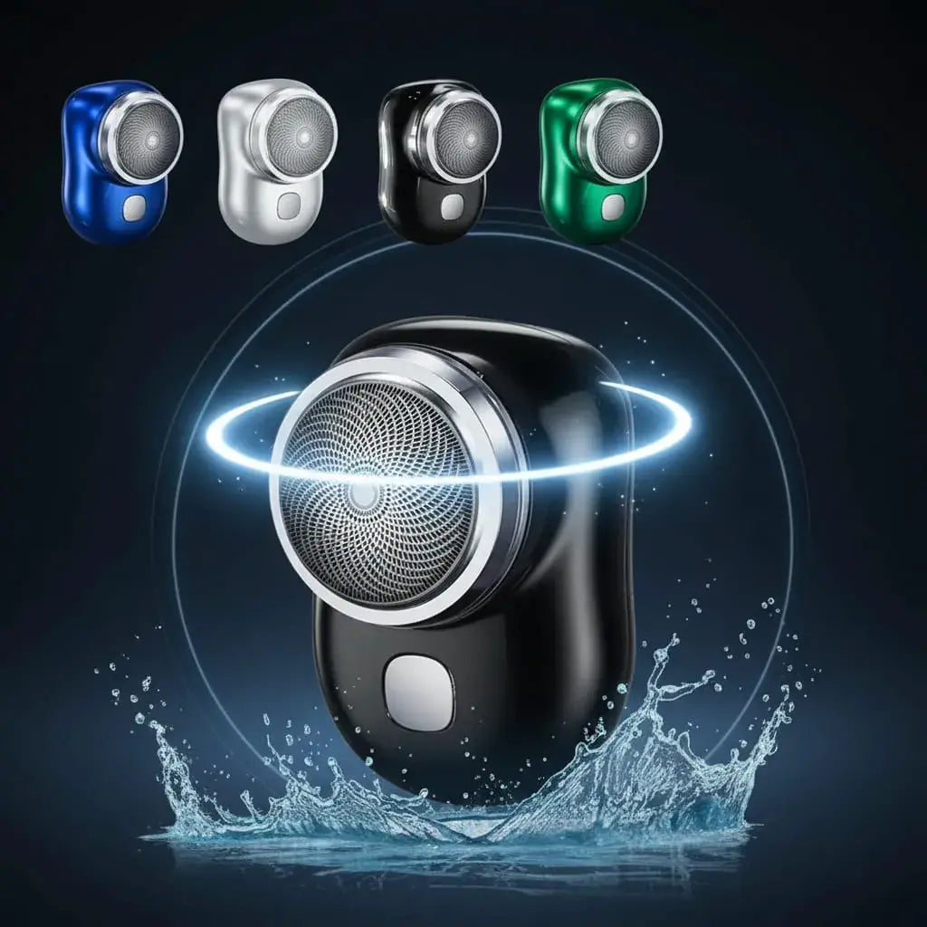 Mini afeitadora eléctrica portátil SS-1616, compacta y liviana para retoques rápidos de barba y bigote. Tamaño de bolsillo, ideal para viajes, el carro o la oficina. Fácil de usar. Regalo práctico para hombre. 