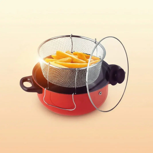 Olla multifunción 3 en 1 para freír, cocinar y cocinar al vapor, con base antiadherente, bandeja para vapor desmontable y tapa de vidrio templado. Es compacta e ideal para estudiantes, la oficina y las cocinas pequeñas. Un regalo práctico.