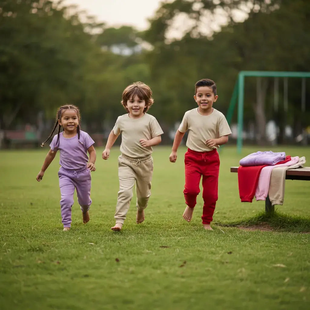 Sudadera tipo jogger para niños en algodón suave, fresco y resistente. Corte cómodo con libertad de movimiento para jugar, ir al colegio o estar en casa. Para niño y niña. Tallas 2 a 16.