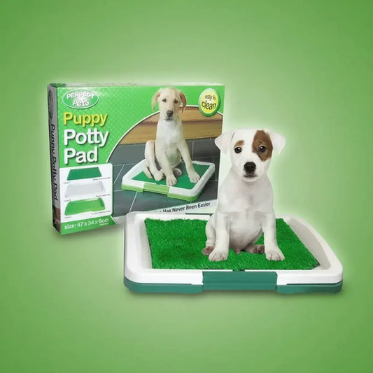 Tapete de entrenamiento para perros con grama sintética y sistema de 3 niveles: grama, rejilla y bandeja. Es reutilizable, fácil de lavar e ideal para apartamentos. Enséñale a tu cachorro a hacer sus necesidades en su lugar.
